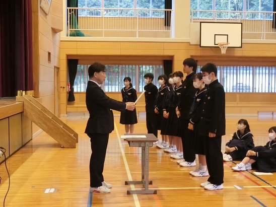 中学女子 表彰式